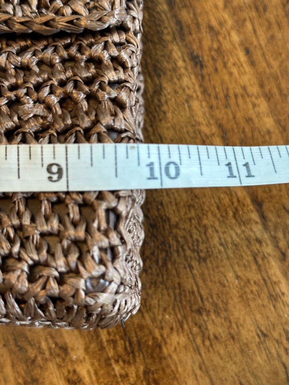 Vintage 1960s Raffia Woven Handbag | Made in Japan | Boho MCM - Picture 6 of 9